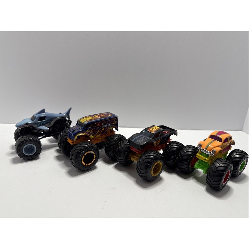 Hot Wheels Monster Trucks Lot Of 4